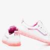Bílé dámské tenisky s růžovou holografickou vložkou Domsca - obuv 1