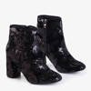 Černé dámské kotníkové boty s flitry Melrand - Obuv