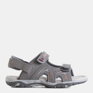 Chlapčenské šedé sandále na suchý zips Tores - Obuv