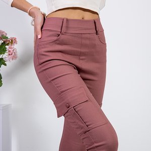 Dámske ružové nákladné nohavice - Oblečenie