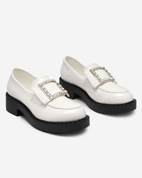 Lakované topánky s bielou prackou. Fogim- Obuv