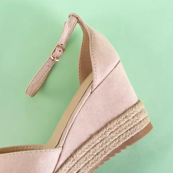 OUTLET Ružové dámske klinové sandále Salome - Topánky