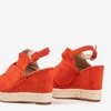 Oranžové dámské sandály na klíně Orsa - Obuv 1