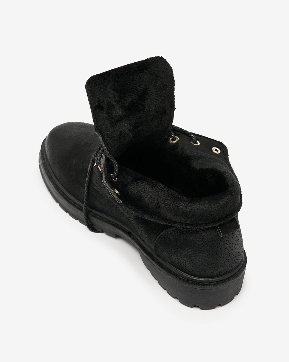 Royalfashion Čierne pánske čižmy a'la snow boots Netid