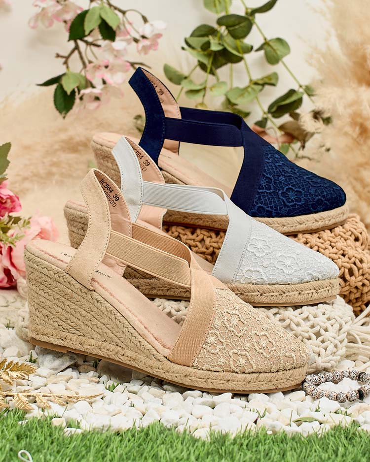 Royalfashion Dámske espadrilky Oleqa na podpätku