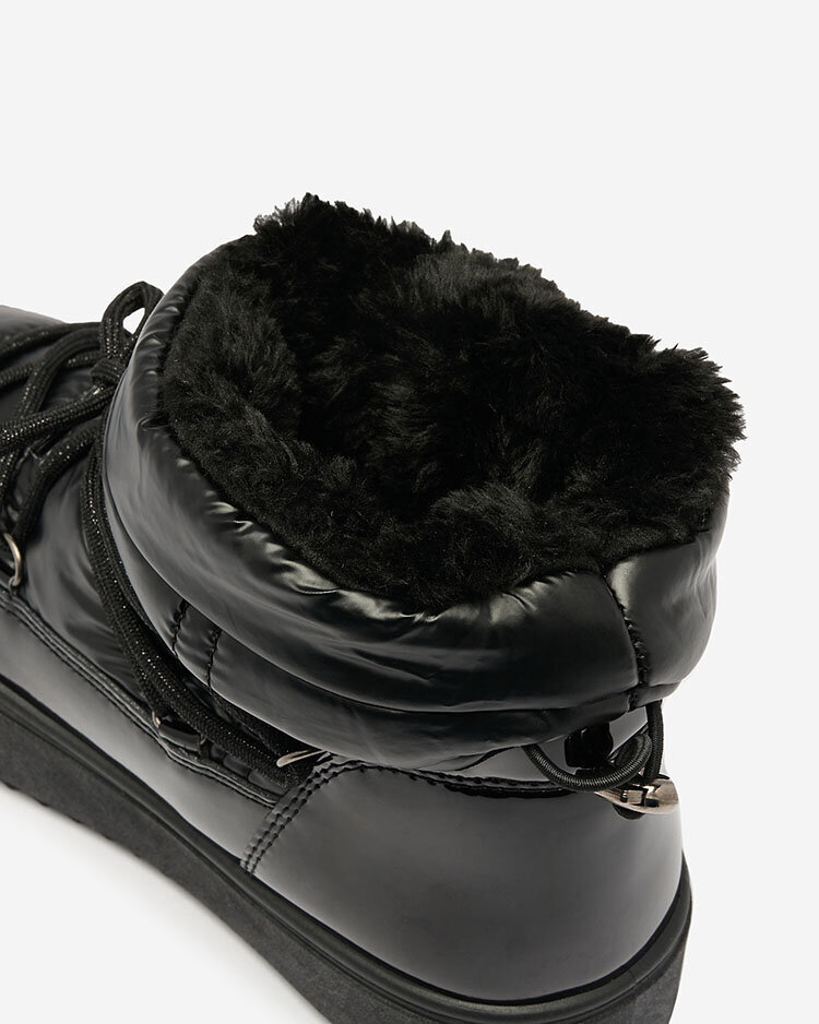 Royalfashion Dámske slip-on čižmy a'la snow boots v čiernej farbe Nevsone