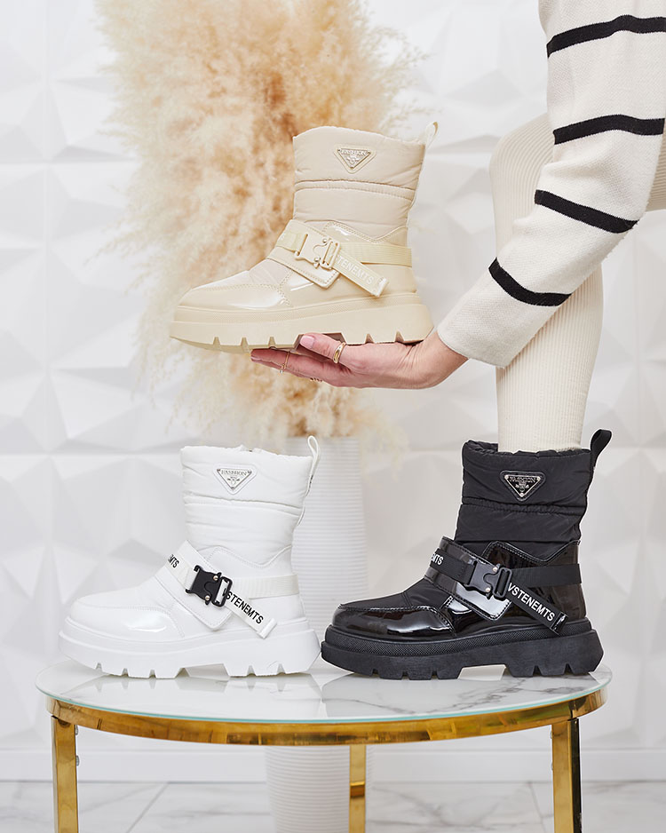 Royalfashion Dámske snehové topánky v béžovej farbe Fiellar