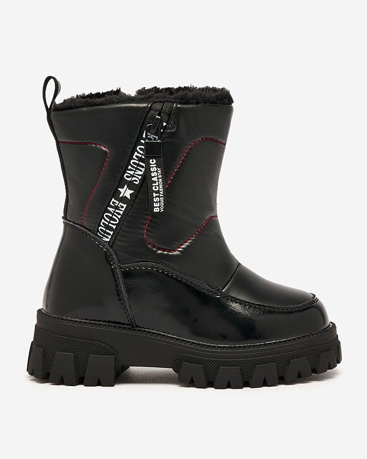 Royalfashion Detské topánky a'la snow boots v čiernej farbe Sorroda