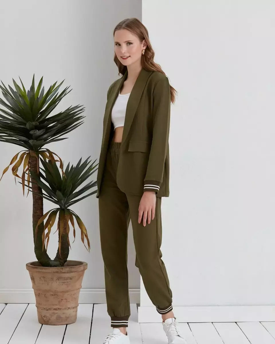 Royalfashion Khaki 2-dielny dámsky komplet