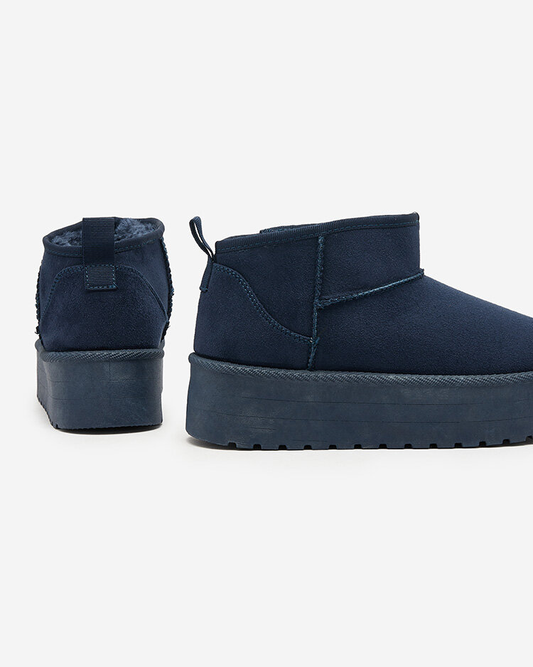 Royalfashion Navy blue krátke dámske čižmy a'la snow boots Teritsi