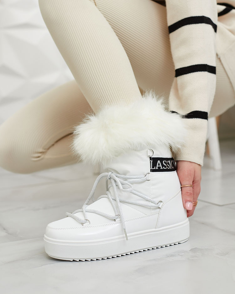 Royalfashion Šnurovacie čižmy a'la snow boots with fur Heccti