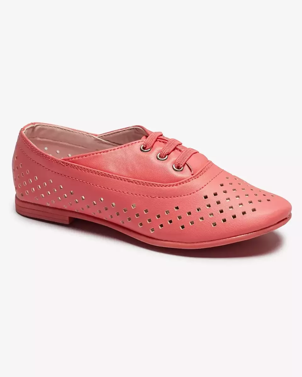 Ružové detské ažurové mokasíny Janno- Footwear
