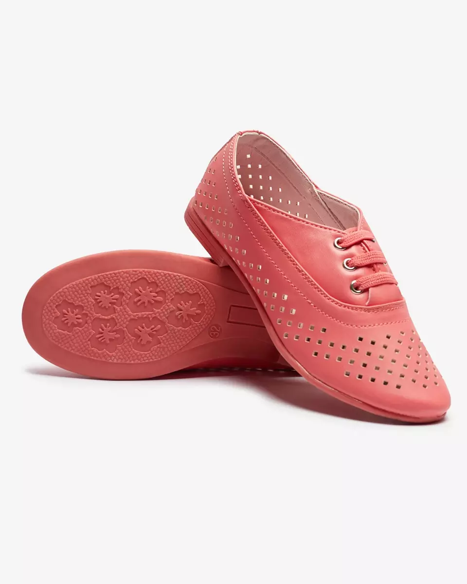 Ružové detské ažurové mokasíny Janno- Footwear