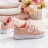 Růžové tenisky se suchým zipem Ariadne - obuv
