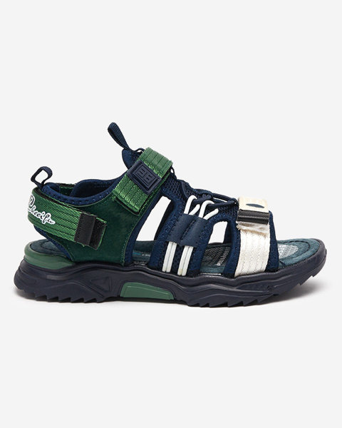 Zelené detské sandálky na suchý zips Meteris - Obuv