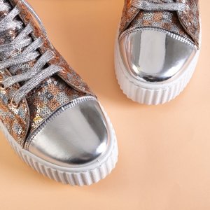 Zlatá a strieborná dámska športová obuv od Odelie - obuv